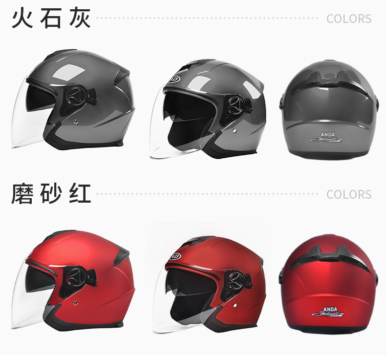 Ad Electric Motorcycle Helmet for Men and Women, Winter Warm Battery Car Safety Helmet, Universal 3C Certified Half Helmet for All Seasons