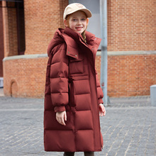 新款ABC儿童中长款女童加厚羽绒服过膝中大童冬季特厚中学生外套