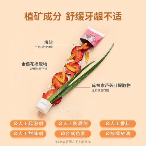 Grin Children's Toothpaste, Fluoride-Free Anti-Cavity, Age 0-12, Stage-Specific Infant Toothpaste, Non-Chewable, for Baby During Teething, Cavity Prevention Toothpaste