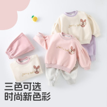 婴幼儿外出服韩版棒球服套装宝宝卫衣秋装春秋季女童儿童童装衣服