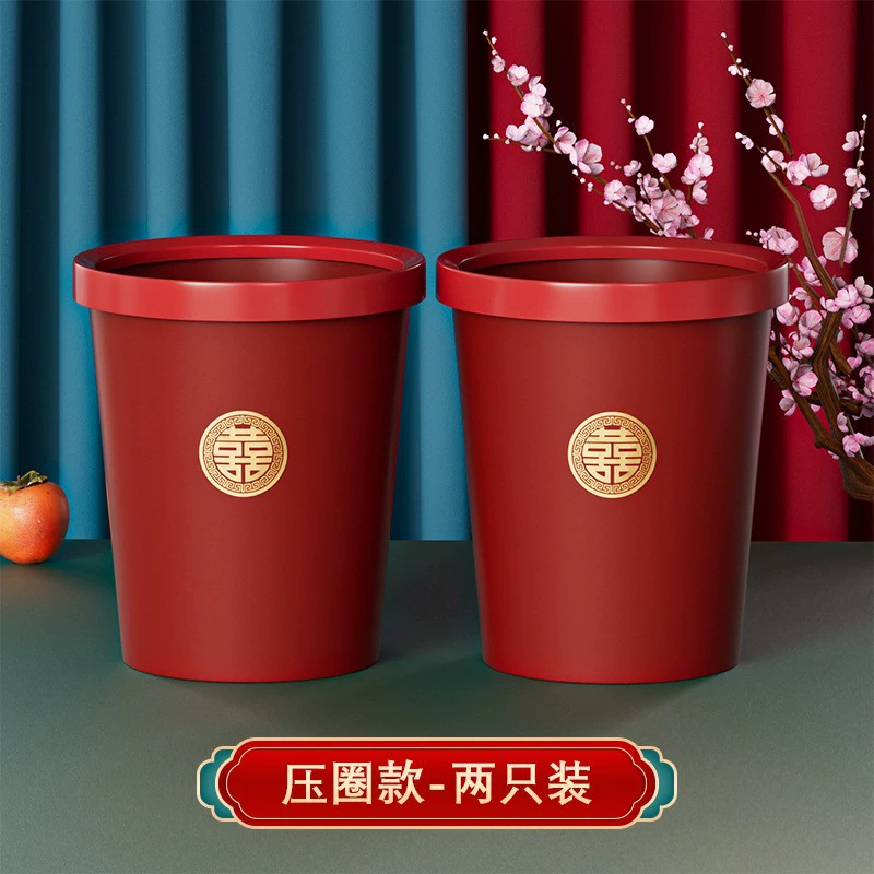 Красное свадебное мусорное ведро для женщины, чтобы приданое свадебная гостиная