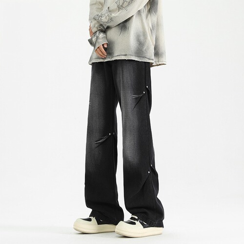 American street retro straight-leg men's wide-leg pants