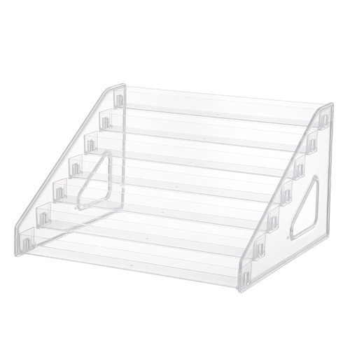 Transparent acrylic multi-layer nail polish display rack lipstick storage rack eye shadow plastic detachable cosmetic display stand