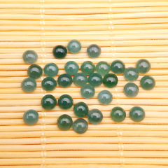 天然a品翡翠戒面円形グアテマラ翡翠素面危険材料円形藍水翡翠モザイク卸売り