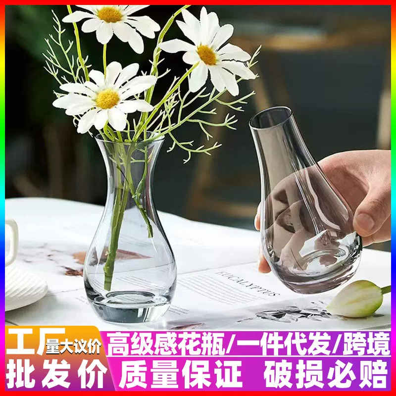 简约小清新玻璃花瓶ins风高颜值水培插花客厅桌面创意装饰摆件器