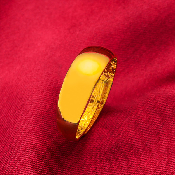 Brass glossy ring for men and women