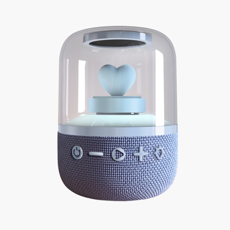 Gift RGB Atmosphere Light Fabric Translucent TWS Interconnected S Bluetooth Speaker_voghion.com