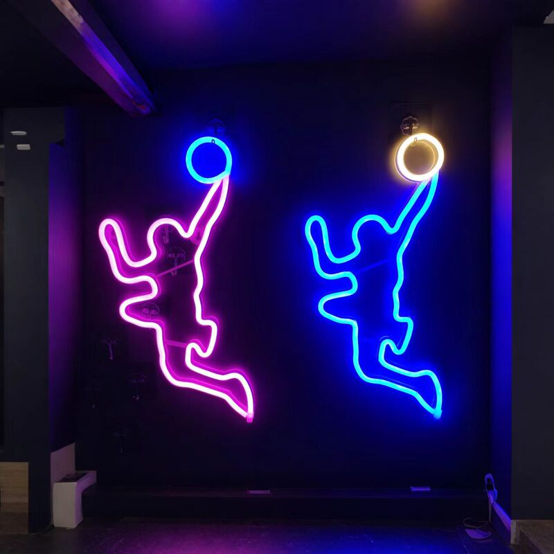LED Dunk Neon Gym Room Bedroom Wall Decoration Light Holiday Party Sports Wind Atmosphere Light