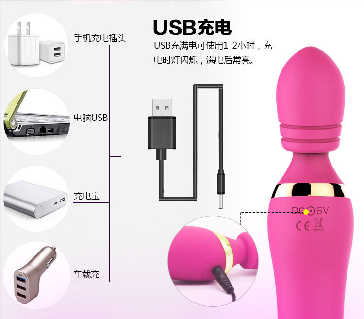 Chày Rung Massage Tự Thụt Manno Chày rung tình yêu sạc qua cổng USB đa năng