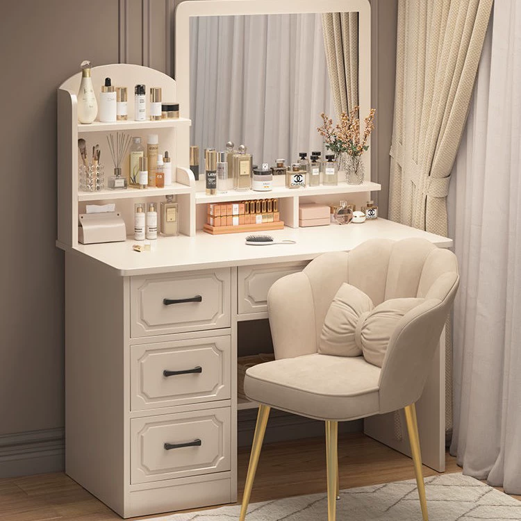 Европейский туалетный столик Спальня Современная минималистская сетка красная ветреная небольшая квартира