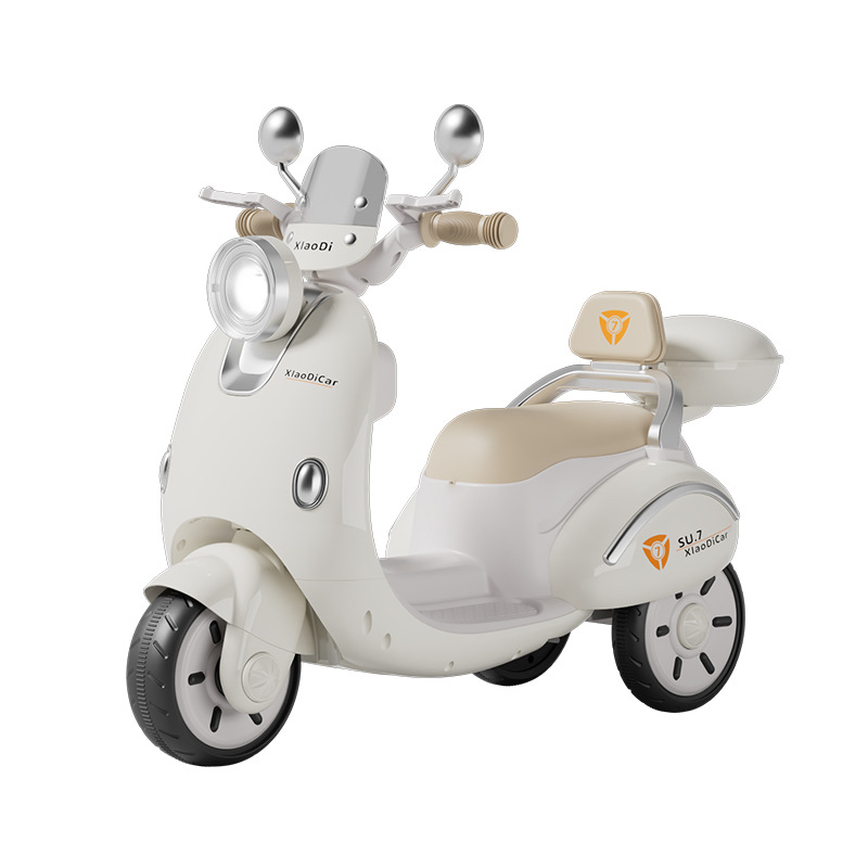 Moto Eléctrica Triciclo Infantil de Polipropileno con Control Remoto Recargable