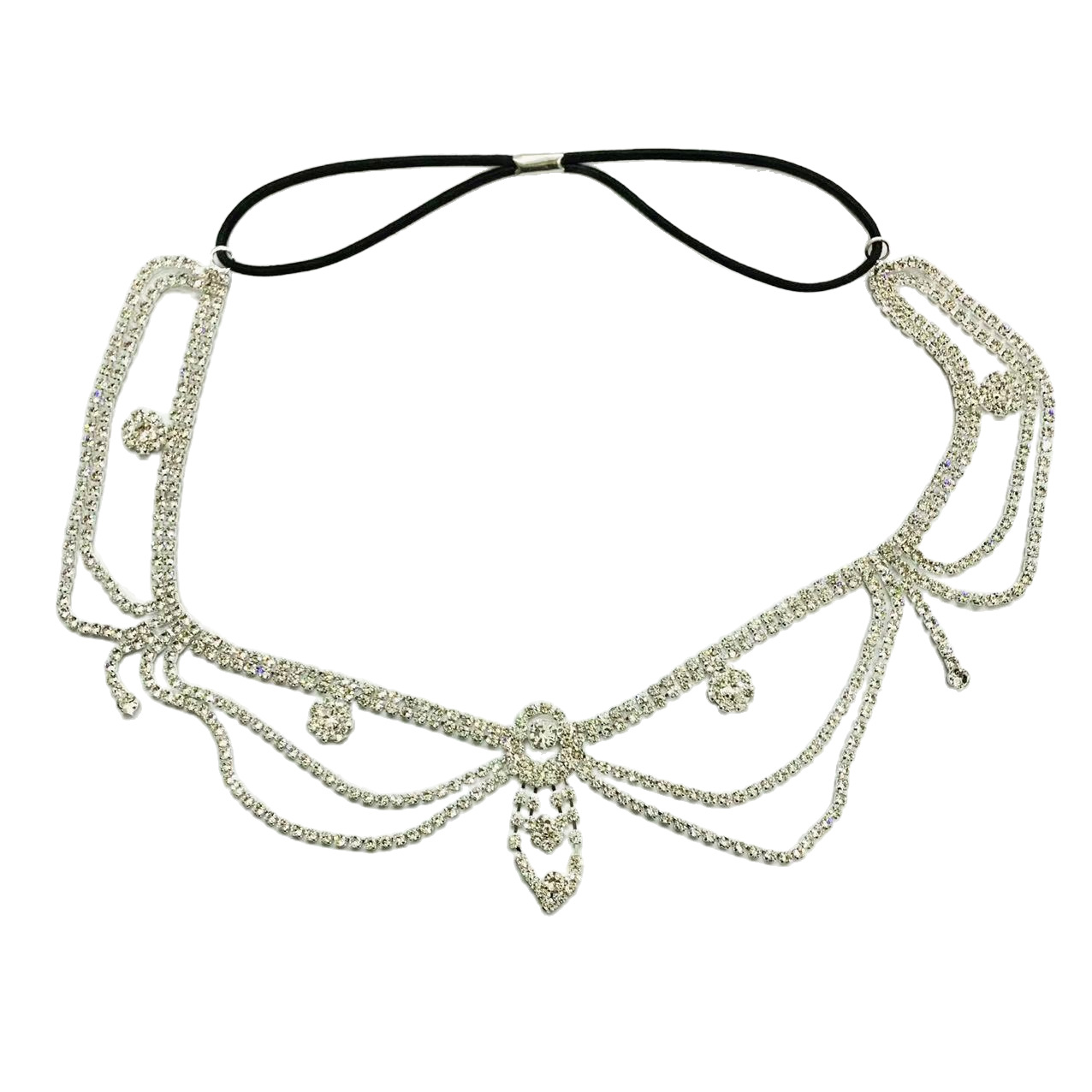Catena da fronte con nappe multistrato accessorio da sposa_voghion.com