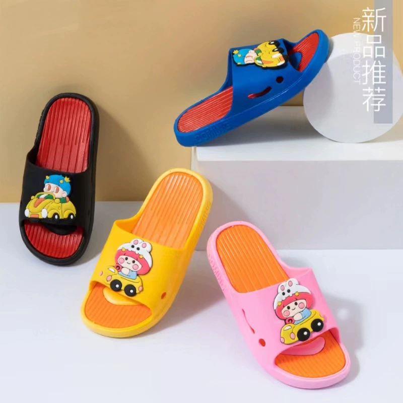 Детские сандалии и тапочки, женские Мультяшные детские домашние милые Нескользящие Детские туфли принцессы, летние оптом, Мультяшные милые