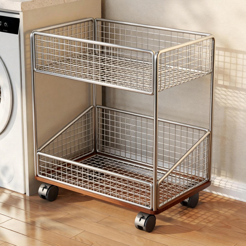 Laundry Detergent Storage Rack, Bathroom Storage Rack, Balcony Floor-Standing Small Cart, Layered Rack, Bathroom Cleaning Supplies Organizer Laundry Detergent Storage Rack, Bathroom Storage Rack, Balcony Floor-Standing Small Cart, Layered Rack, Bathroom Cleaning Supplies Organizer