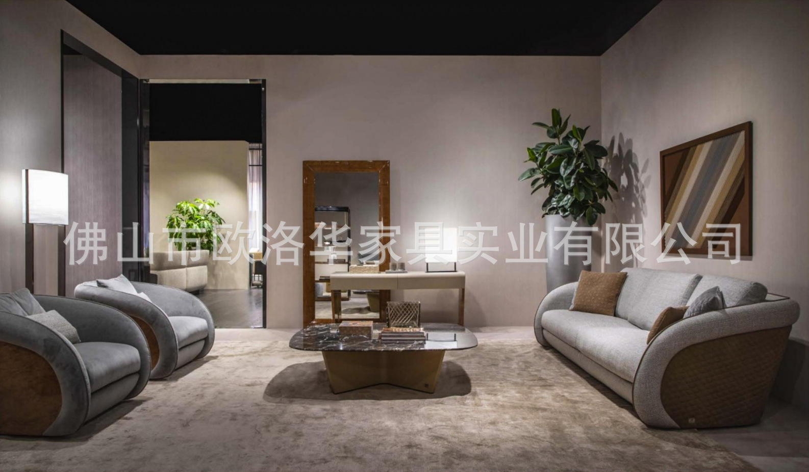 工廠銷售意式磨砂真皮沙發現代U形北歐美式輕奢客廳酒店別墅沙發