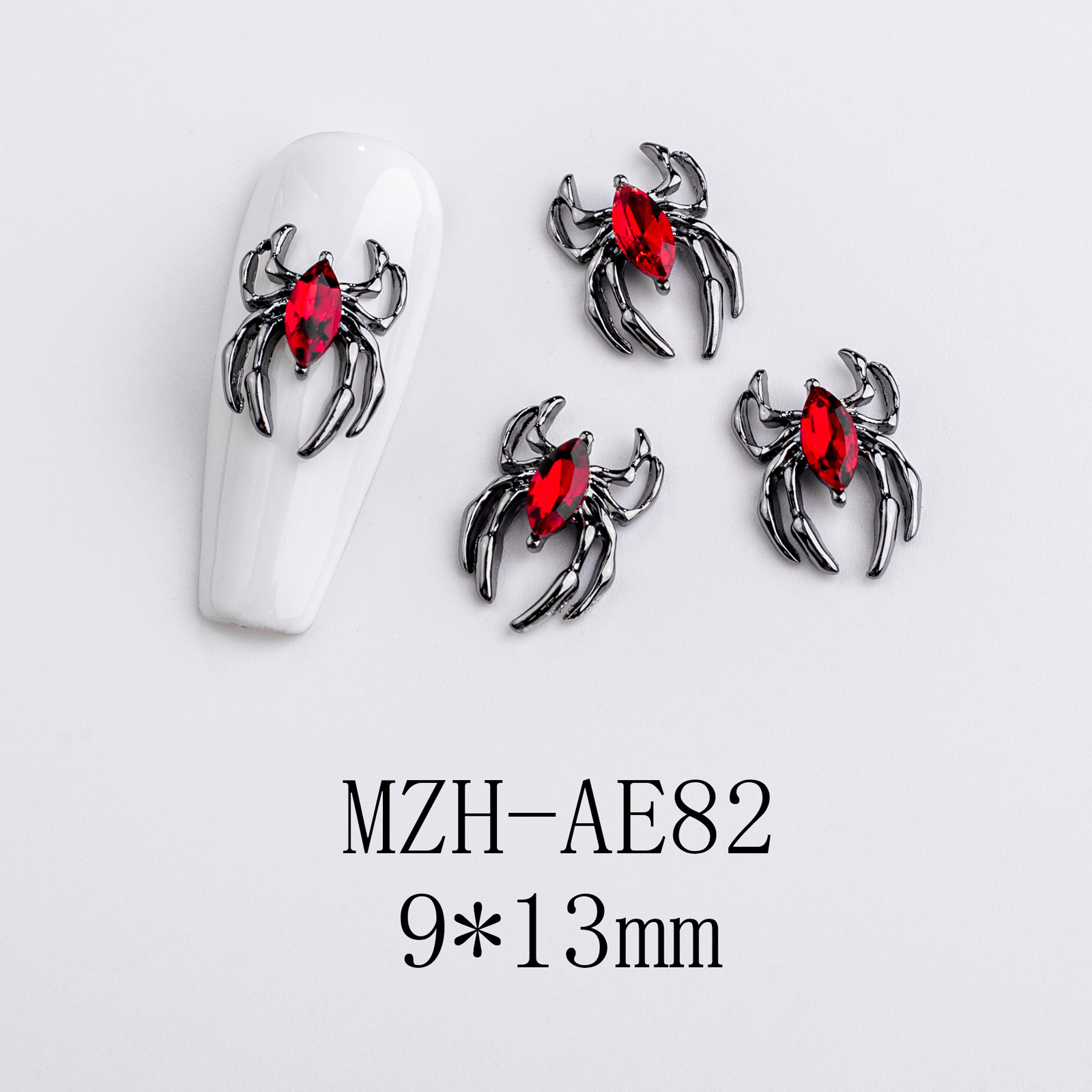 5g Weight Nail Decoration Accessories Nail Supplies 10 PCS/Package Quantity Alloy Material Halloween Festival Cross, Spider, Skull Pattern Retro, Classic Style Style Halloween Retro Classic Style Cross Spider Skull Alloy Nail Decoration Accessories 10 PCS/Package 14