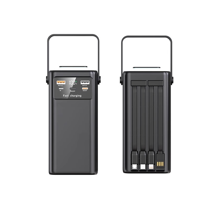 Power bank luces LED para exteriores de gran capacidad 50000 mAh banco de energía carga rápida 120w banco de energía portátil