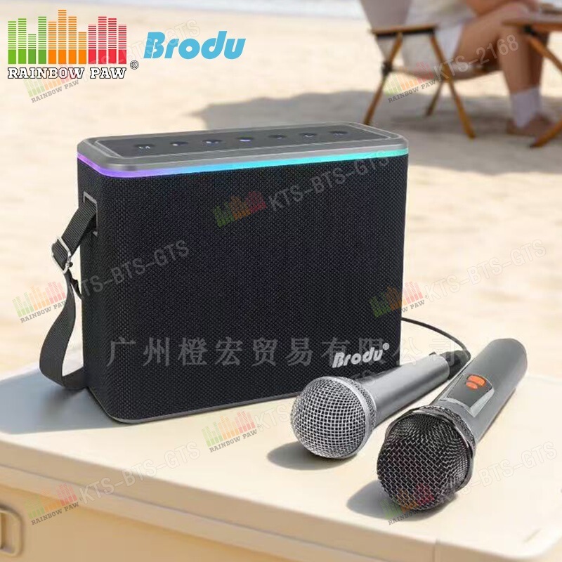 Bts Kts Gts Factory Wholesale Bts-2338 Dual 3inch Portable Speaker with 1 Wireless Microphone and Bts Kts Gts Factory Wholesale Bts-2338 Dual 3inch Portable Speaker with 1 Wireless Microphone and