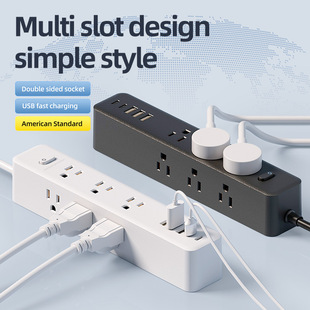 Amazon new US standard usb multi-hole PD fast charging wiring board with bilateral side socket plug extension wiring board
