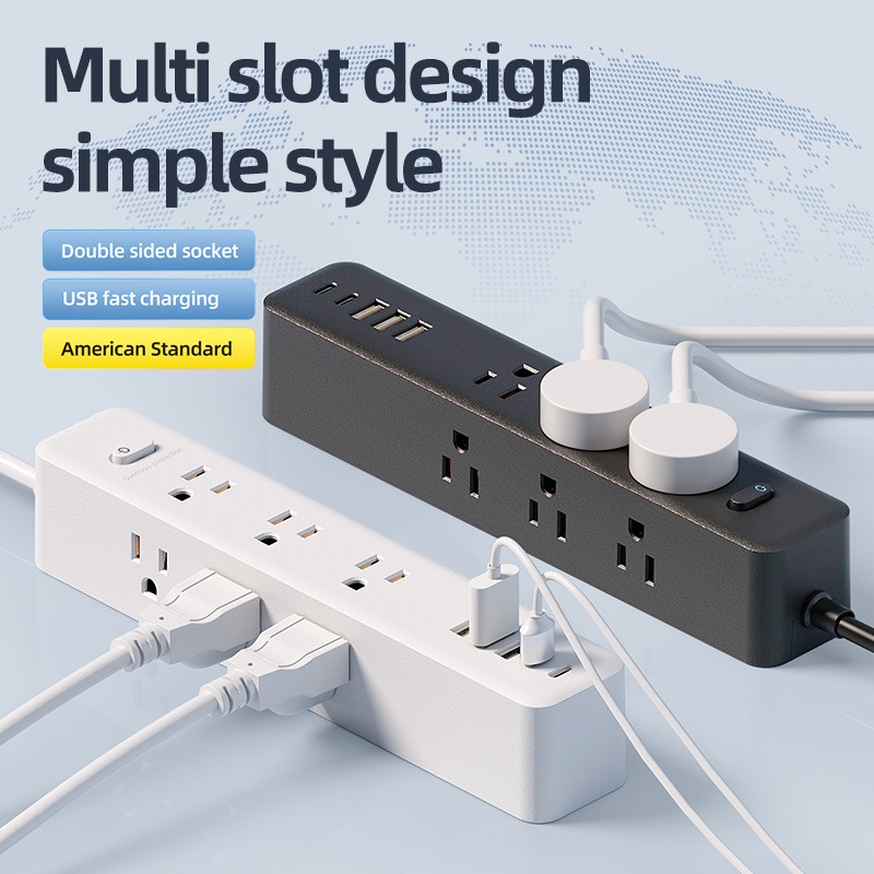 Amazon new US standard usb multi-hole PD fast charging wiring board with bilateral side socket plug extension wiring board Amazon new US standard usb multi-hole PD fast charging wiring board with bilateral side socket plug extension wiring board
