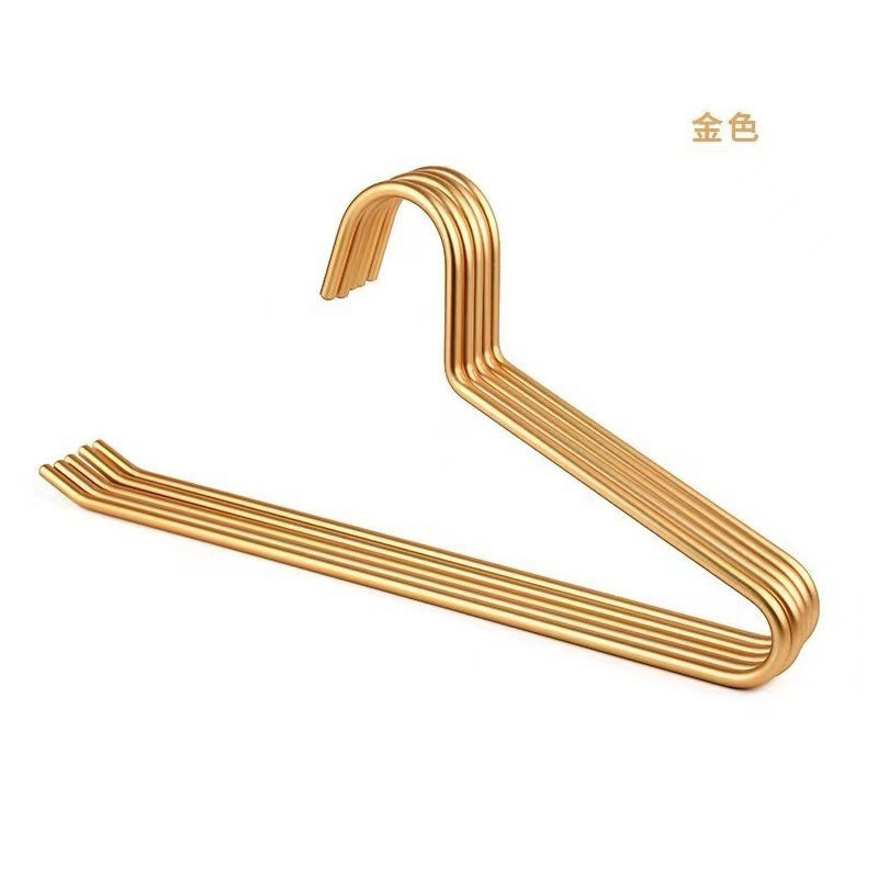 Percha de aluminio no impresa pantalones de secado de metal pantalones de rack clip percha de aleación de aluminio sin costura ropa gruesa antideslizante soporte ventas directas de fábrica