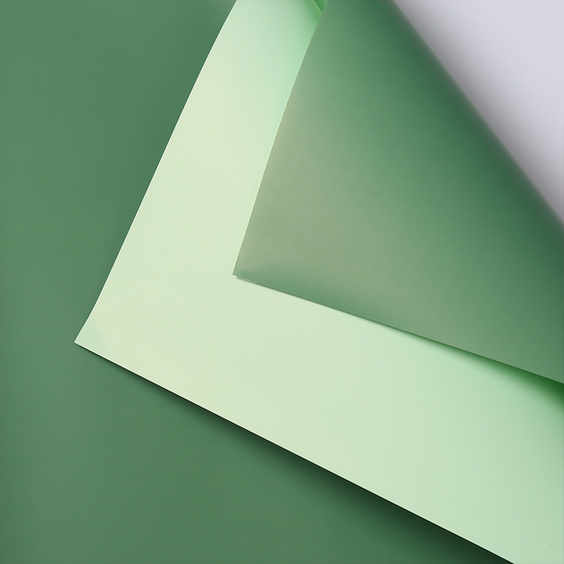 Papel Ouya Papel liso coreano Embalaje de flores Florería impermeable de dos colores Paquete de ramo Papel de flores Papel de regalo Material de embalaje de regalo