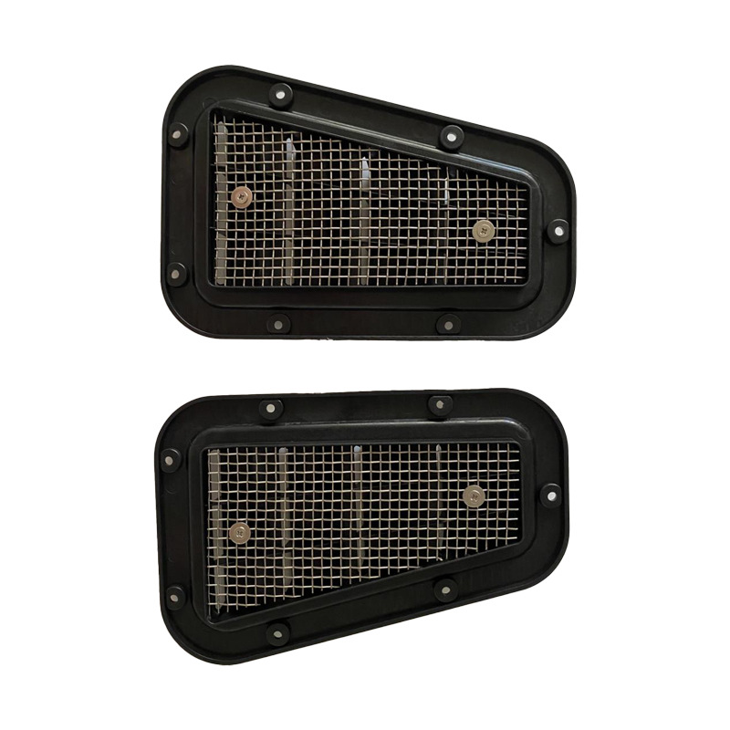 Adecuado para 2003-2019 land rover protector cubierta de salida de aire ABS/metal piano negro protector salida de aire