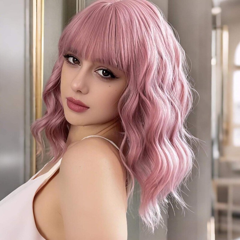 High-Quality Synthetic Wigs, Heat-Resistant Fiber, Containing Lotus Starch, Long Straight Hair, Wholesale