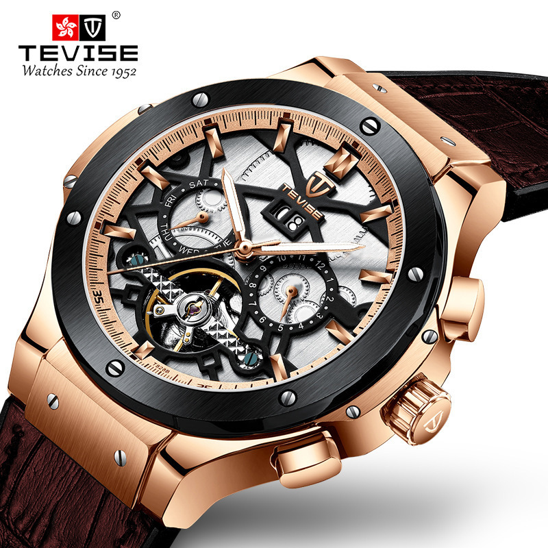 Swiss tevise Explosive Tourbillon Hollow...