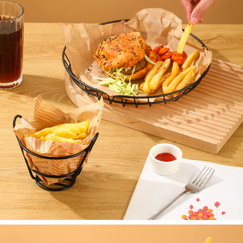 Restaurant French Fries Basket Snack Basket Creative American Stainless Steel Fried Chicken Wings Fried Food Chicken Leg Plate Dish Container Restaurant French Fries Basket Snack Basket Creative American Stainless Steel Fried Chicken Wings Fried Food Chicken Leg Plate Dish Container