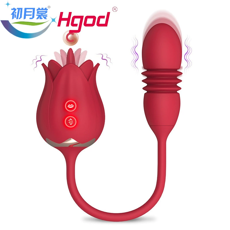 Детский массажёр-стимулятор для взрослых Dream Horse Rose Exploring Flower 2nd Generation Tongue Licking Vibration Polying Egg Boys Massage Licking Stimulator Sex Self -Products
