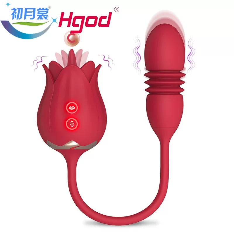 Детский массажёр-стимулятор для взрослых Dream Horse Rose Exploring Flower 2nd Generation Tongue Licking Vibration Polying Egg Boys Massage Licking Stimulator Sex Self -Products