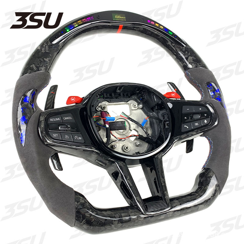 Suitable for Bmw New 1234 Series G20G22 Cs M4 Steering Wheel Modified Carbon Fiber Steering Wheel Shift Paddles