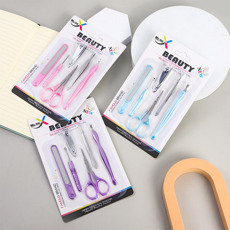 YARONG fabricante de cuchillo de pedicura conjunto de manicuras para limpiar la piel gruesa y dura de las uñas de los pies en el conjunto de tarjetas de aspiración de uñas de los pies