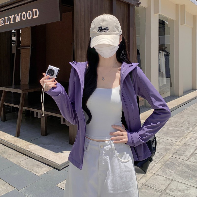 【Replace Tag】Purple Slim Fit Soft Shell Jacket for Women 2026 New Autumn Outdoor Jacket Coat 【Replace Tag】Purple Slim Fit Soft Shell Jacket for Women 2026 New Autumn Outdoor Jacket Coat