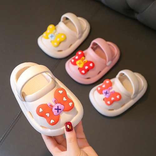 Children's Slippers Summer Girl Cute Soft Sole Non-Slip Kids Summer Slippers Toddler Infant Baby Hole Shoes Boy