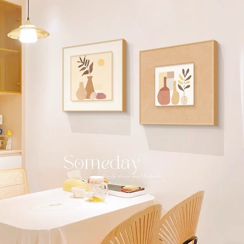 Cream-Style Restaurant Decorative Painting, Light Luxury and High-End Feel, Sofa Background Wall Hanging Painting, Natural Wood Style Living Room and Bedroom Wall Art Cream-Style Restaurant Decorative Painting, Light Luxury and High-End Feel, Sofa Background Wall Hanging Painting, Natural Wood Style Living Room and Bedroom Wall Art