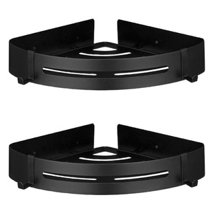 304 Stainless Steel Bathroom Tripod Black Punch-Free Corner Rack Bathroom Corner Storage Rack