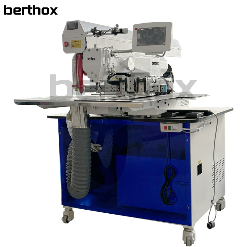 Máquina automática de abertura de bolsa láser de computadora de ropa vaquero de ceja única y doble máquina de abertura de bolsillo abierta máquina de patrón de computadora