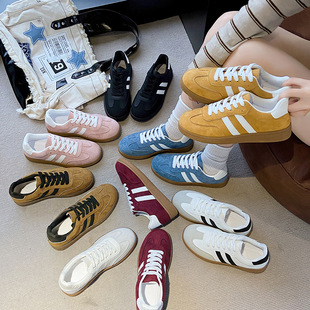 Retro Blue Moral Training Shoes for Women 2025 Spring & Fall New Casual Casual Dopamine Sneakers Flats Shoes Trbottomy