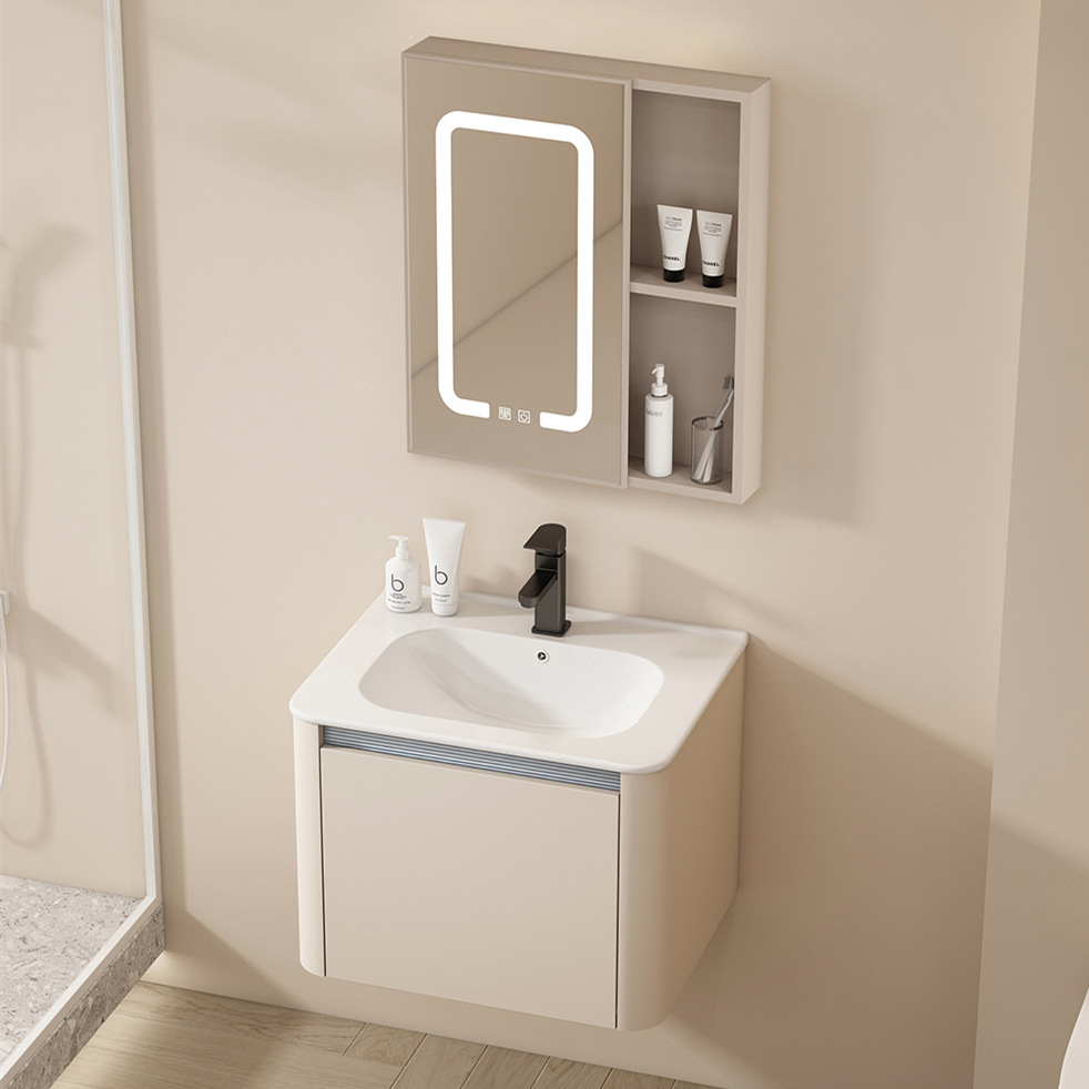 Cajón de abeja de aire de crema gabinete de baño cerámica pequeña casa en una bañera lavabo lavabo