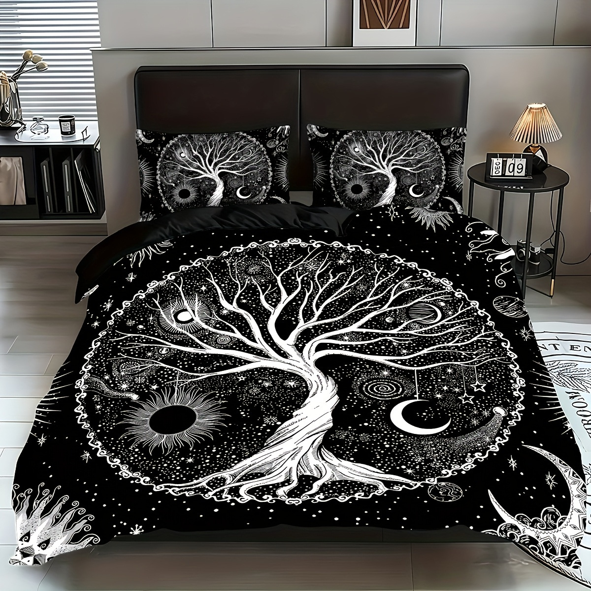 TEMU / JIT Fantasía Celtic Nudo Life Tree Moist Print Digital Kit de colcha de tela para el hogar