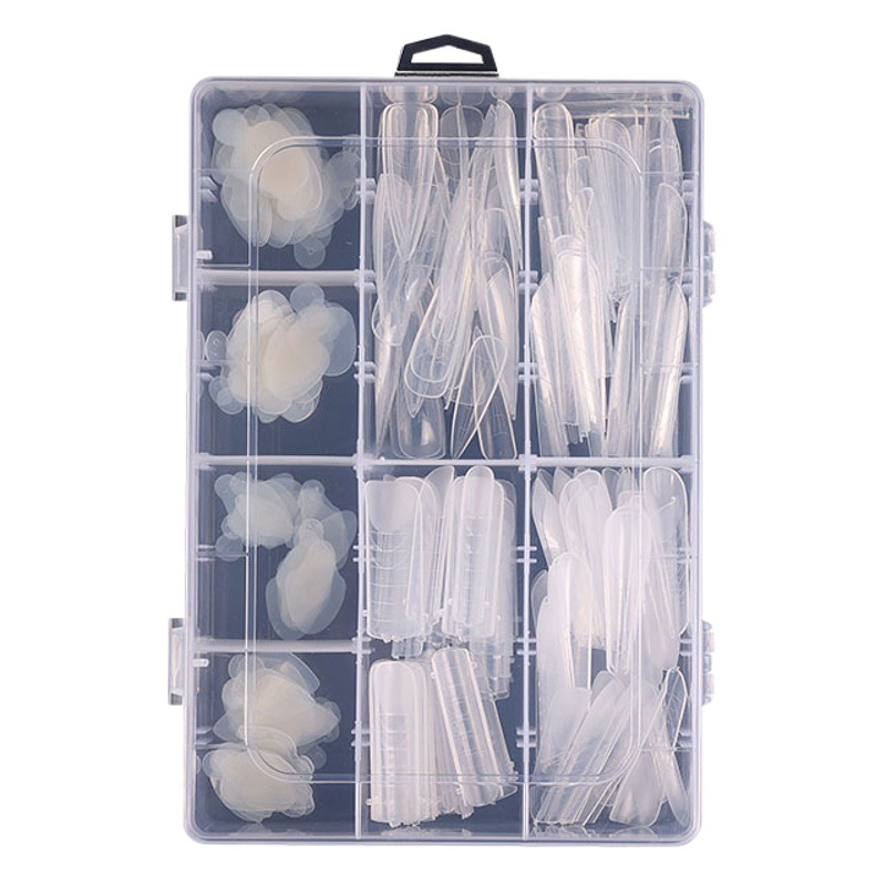 Nail Crystal pegamento de extensión rápida pegatina de uñas soporte sin papel con escala película de uñas pegamento transparente herramienta de traje de molde de uñas