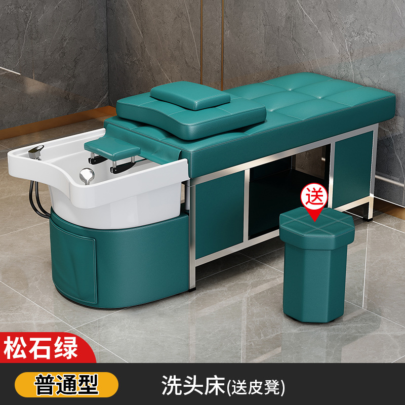 Lavabo de cerámica-verde turquesa-cama ordinaria