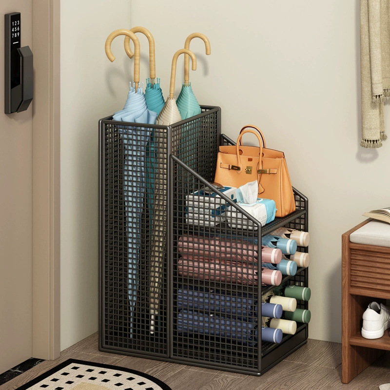 Umbrella, storage system, capacious drying rack with umbrella holder for commercial use for yoga