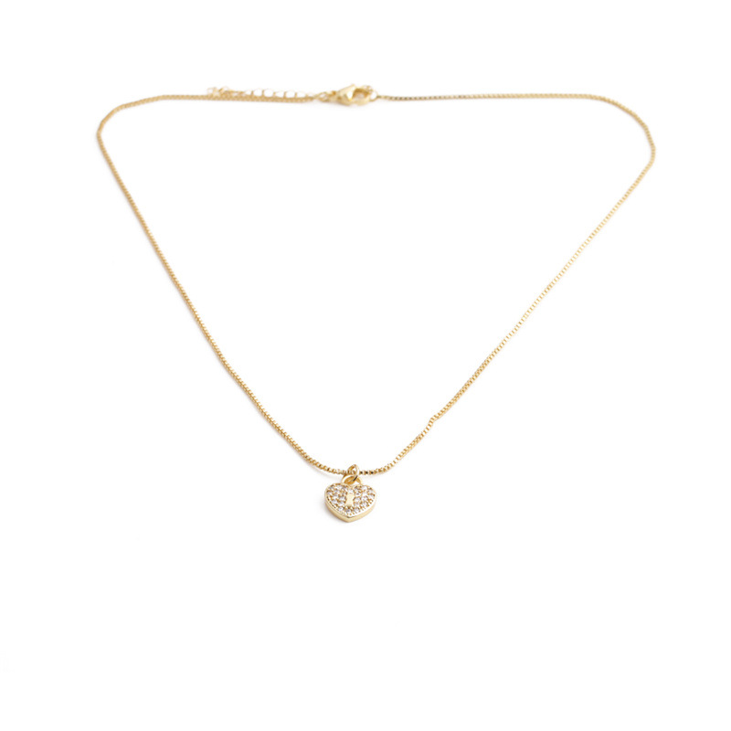 Fashion Heart-shaped Devil Eyes Zircon Pendant Necklace