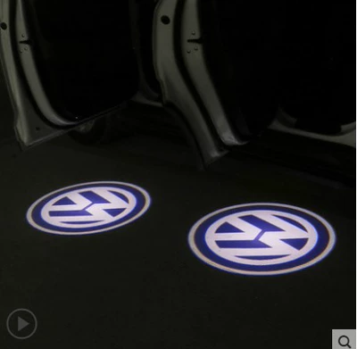 Suitable for Mercedes-Benz, Audi, Ford, Mazda, Lexus, Kia logo laser projection light, modified light (Other lights) - volkswagen-black