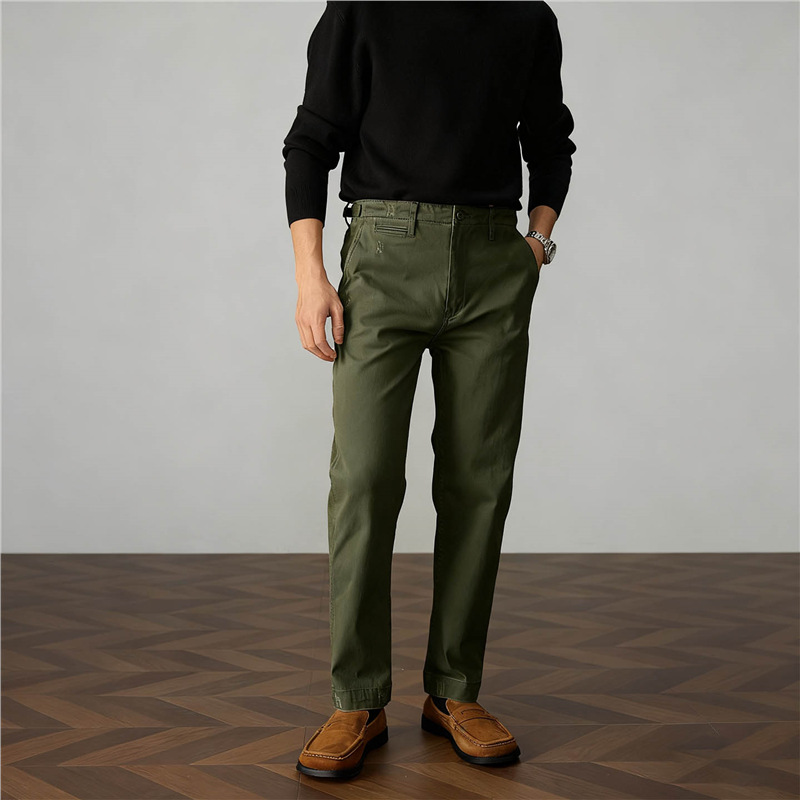 【Vintage Gurkha】Heavyweight Pure Cotton American Retro Casual Pants Men's Naples Workwear Casual Long Pants