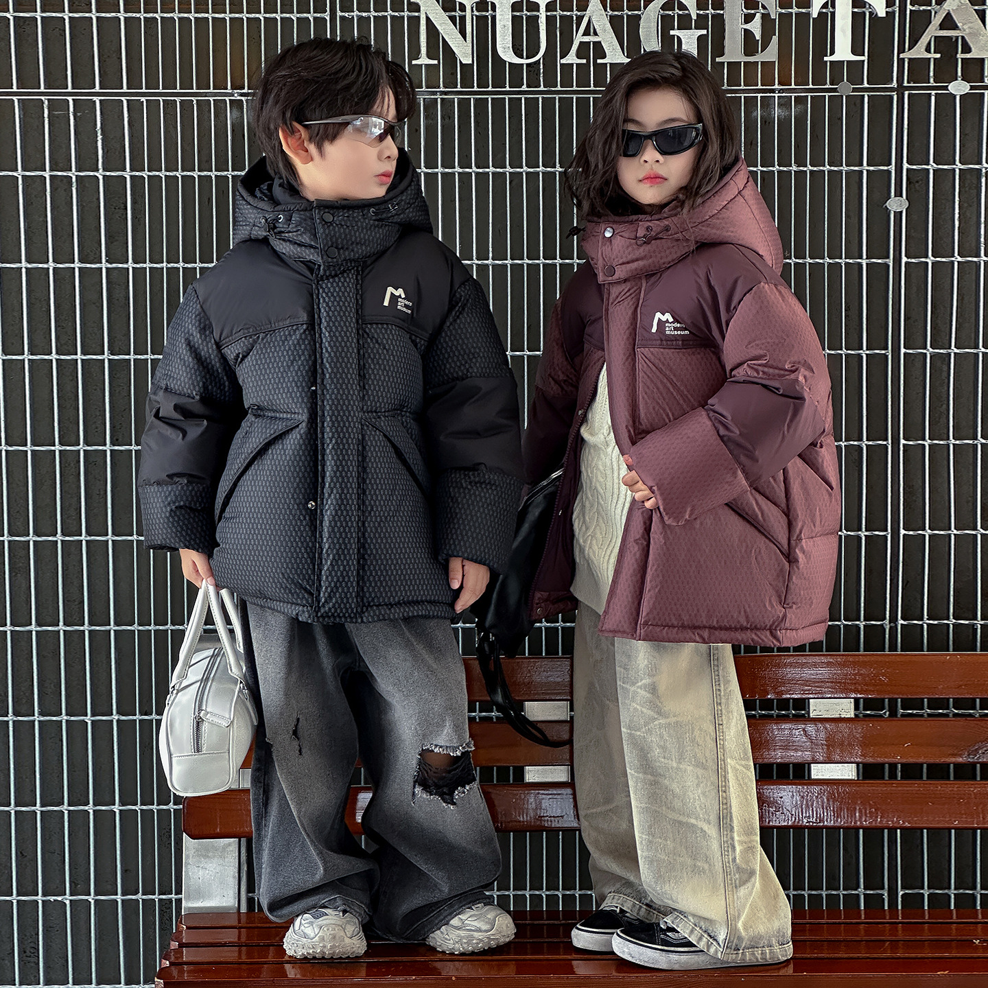 男童羽绒服2025新款加厚保暖女童连帽洋气外套儿童百搭冬装童装潮