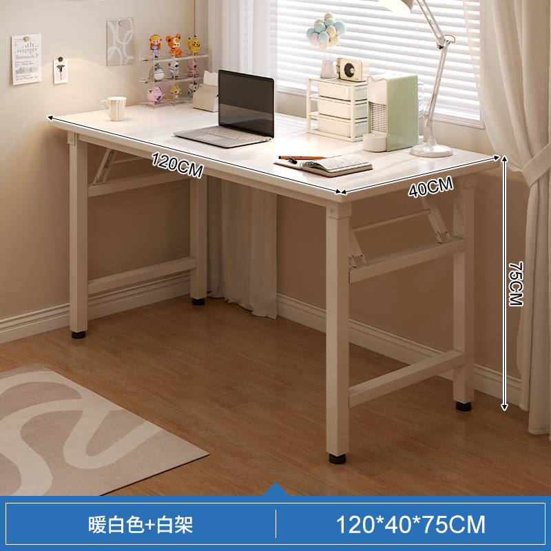 Mesa plegable, dormitorio de niñas, escritorio doméstico, escritorio de computadora simple, tabla rectangular, tabla larga, pequeño escritorio de trabajo image 10